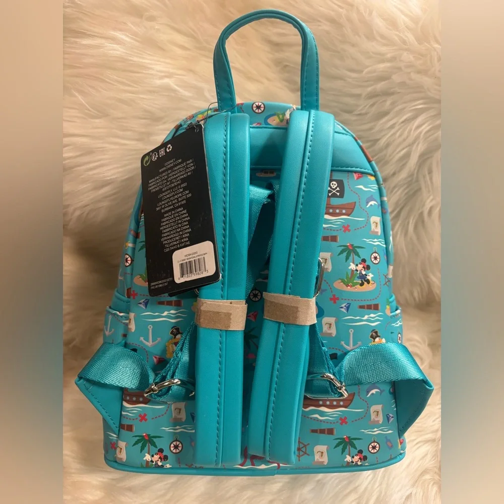 Loungefly Disney Pirate Mickey and Friends AOP Mini Backpack NEW
